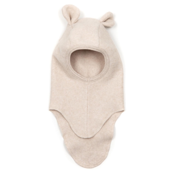 Huttelihut TEDDY E-hut w/rabbit ears Cotton fleece, Camel