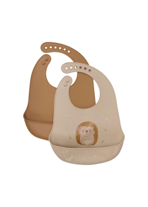 CeLaVi Silicon Bib (2-pack), Beige
