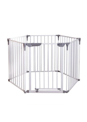 Dreambaby Sikkerhetsgrind 3i1 m/6 seksjoner, hvit