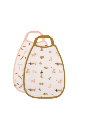 Lassig Medium bib 2 pk, Little Mateys Spicy Orange