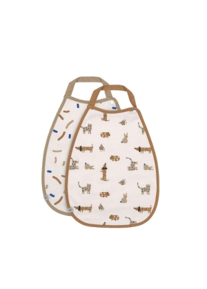 Lassig Medium bib 2 pk, Little Mateys Royal Blue