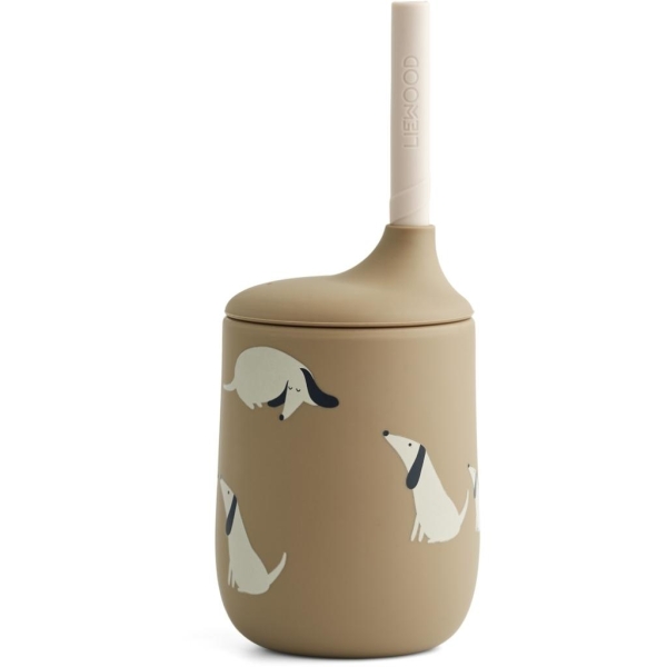 Liewood, Ellis Sippy Cup, Dog/Oat Mix