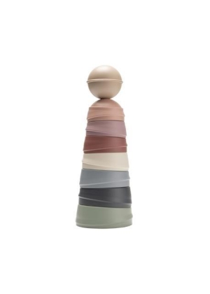 Bibs Wobbly Tower - Pastel Rainbow