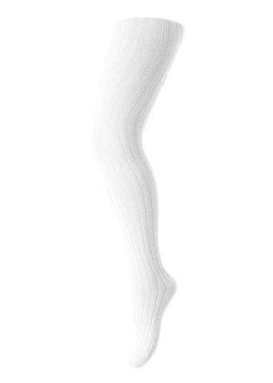 mp Denmark WOOL Ribb Strømpebukse - Off White