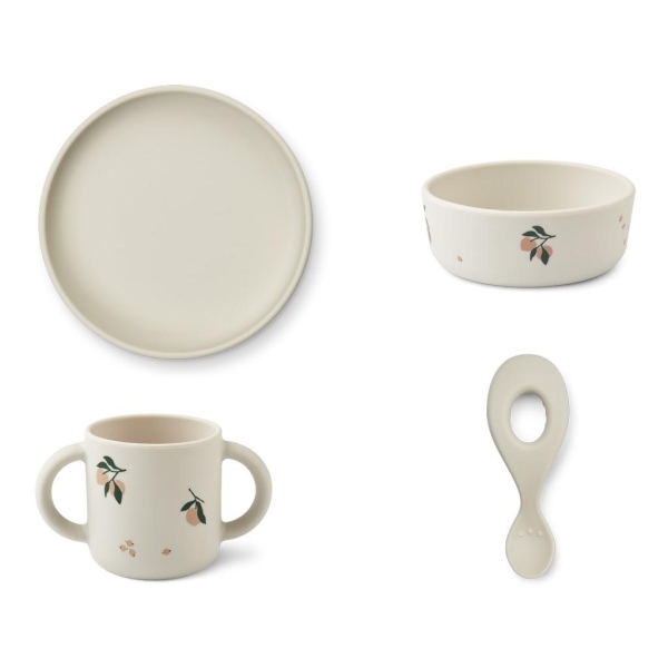 Liewood, Vivi Printed Silicone Set, Peach/sea shell mix