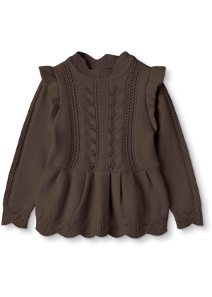 FLIINK ALILLY PEPLUM PULLOVER, Carafe