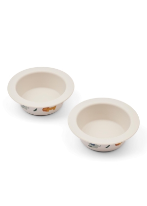 Liewood   Peony Printed Suction Bowl 2-Pack