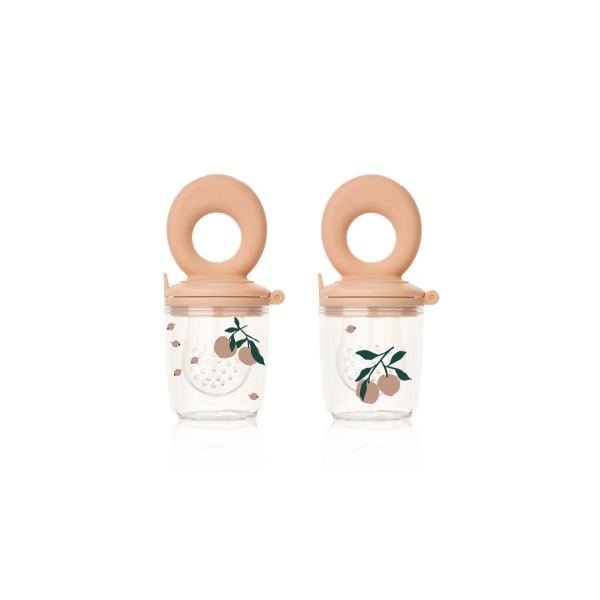 Liewood Miranda Printed Food Feeder 2-Pack, 1232 Peach / Sea shell