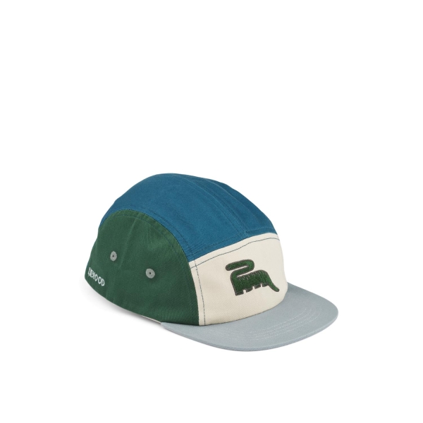 Liewood   Rory Printed Cap, Blue fog multi mix