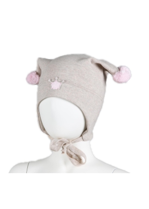 KIVAT Vårlue m/vindstopper, Beige/Rosa