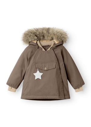 Mini A Ture MATWANG fleece lined winter jacket fur, Morel grey