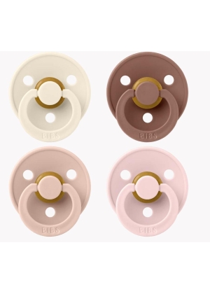 Bibs Colour 4 PACK, Ivory/Blush/Woodchuck/Blossom
