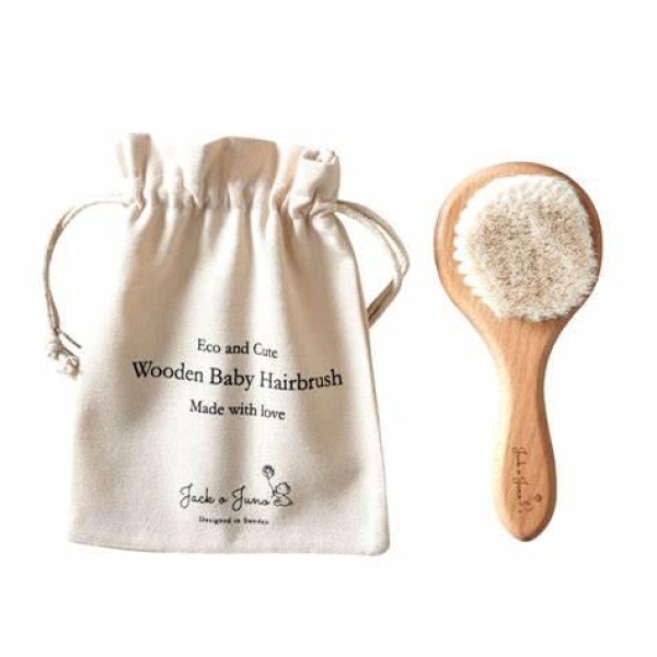 Jack o Juno Wooden Baby Hairbrush