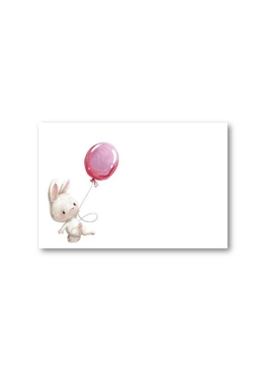 Kort | Kanin med Rosa | 10x15cm