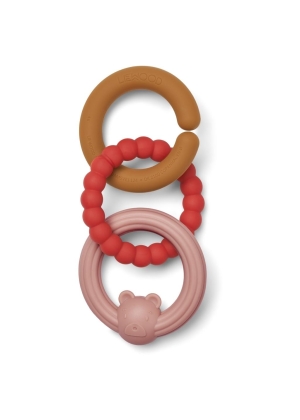 Liewood Anton pram chain, Dusty raspberry multi mix
