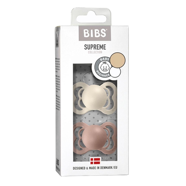Bibs supreme Silikon smokker, Ivory/Blush