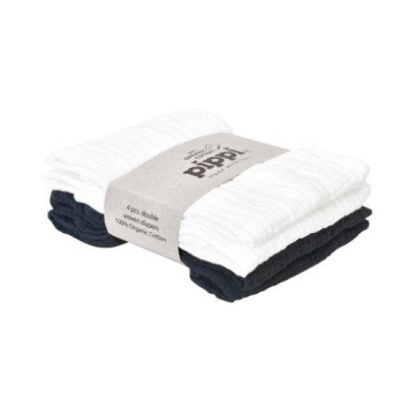 Pippi Organic Musselinteppe 4-pack