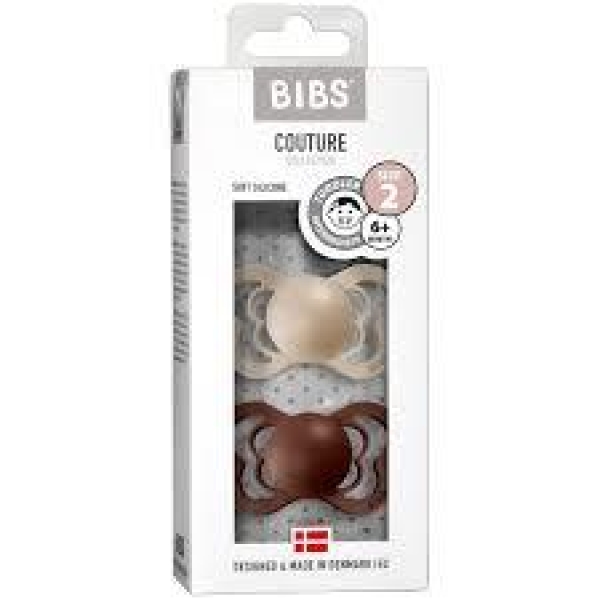 Bibs Couture 2 Pack Vanilla & Mocha - Natural Rubber Latex