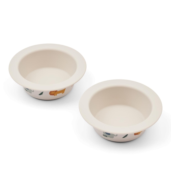 Liewood   Peony Printed Suction Bowl 2-Pack