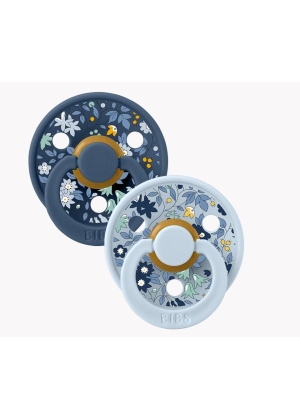 BIBS x LIBERTY Colour 2 Pack Chamomile Lawn, Baby Blue Mix