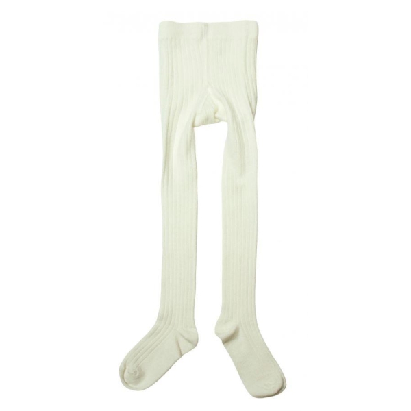 Joha Wool Rib Tights, Offwhite