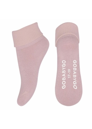 Gobabygo Non Slip Socks Organic Cotton, Rosa