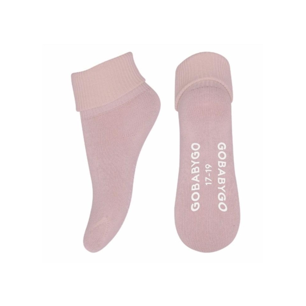 Gobabygo Non Slip Socks Organic Cotton, Rosa
