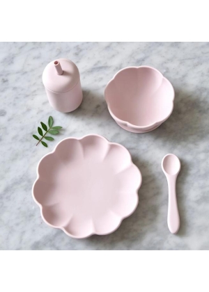 JACK O JUNO Little Poppy Dining Set, Light Pink