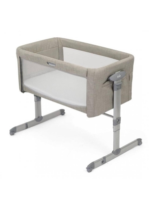 Joie Roomie Glide Bedside Crib, Almond