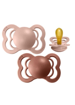 BIBS Supreme 2 pk - Natural Rubber, Symmetrical, Woodchuck/Bluch
