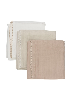 HUTTEliHUT Muslin Cloth 3-Pack 65x65 cm