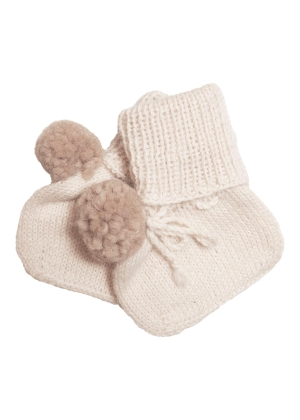 HUTTELIHUT Baby Socks Pompom Alpaca