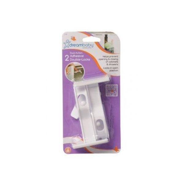 Selvklebende dobbeltlås, Dreambaby, 2 pk.