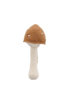 Patti Oslo - Mushroom Rattle with Bell, Caramell