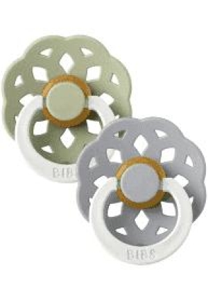 Bibs Boheme 2 pack Glow latex smokker, Sage/Cloud
