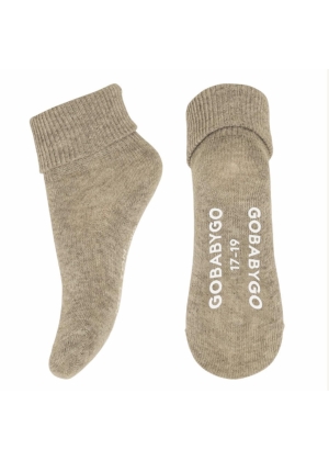 Gobabygo Non Slip Socks Organic Cotton, Beige