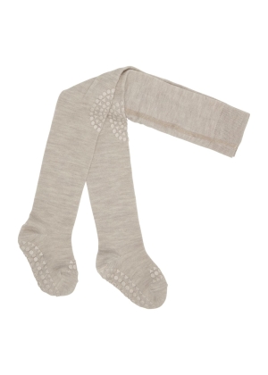 GoBabyGo Crawling tights anti-slip Wool, Sand