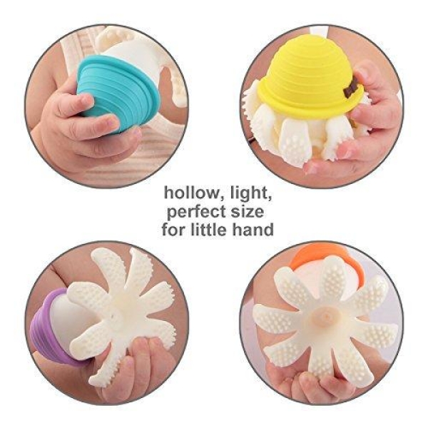 Mombella Ollie Octopus Teether, Orange
