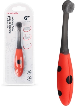 Mombella Ladybug Training toothbrush, Red Dot