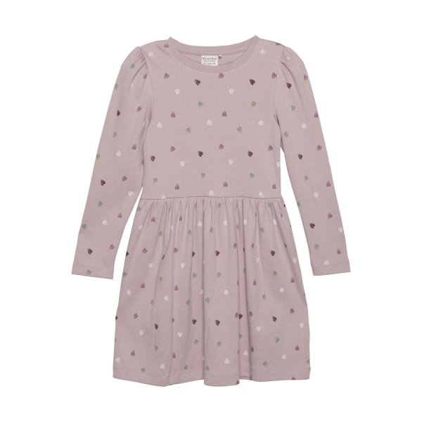 Minymo Dress LS AOP Rib