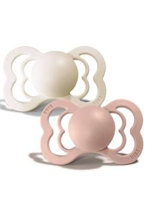 Bibs Supreme,  (2 pk) Ivory & Blush, Latex