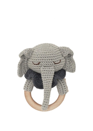 Patti Oslo Ellie Elephant Teething Ring with bell