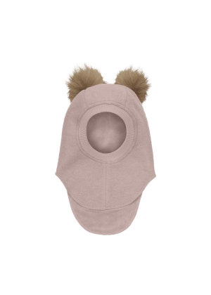 HUTTELIHUT Balaclava Wool Alpaca Pompoms