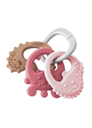b.box Trio Teether, Rosa