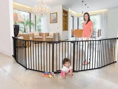 Dreambaby Sikkerhetsgrind 3i1 m/6 seksjoner, sort