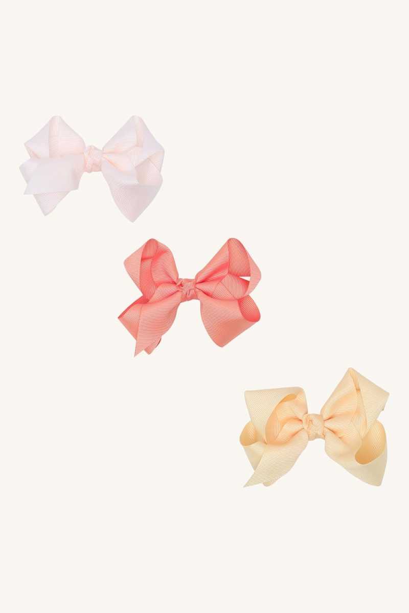 Hust & Claire HCFanetha Big Bow Coral 3pk