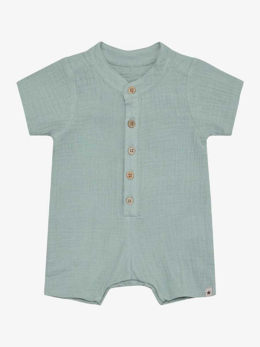 HUTTEliHUT - Playsuit SS Muslin, Gray Mist