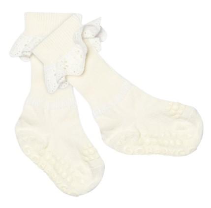 GoBabyGo Non-Slip Bamboo Lace, Snow White