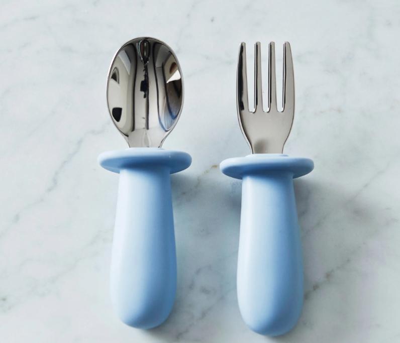 Jack O juno Classic Baby Cutlery Set, Pale Blue