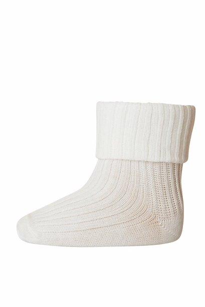 Mp Wool baby socks Rib, Hvit